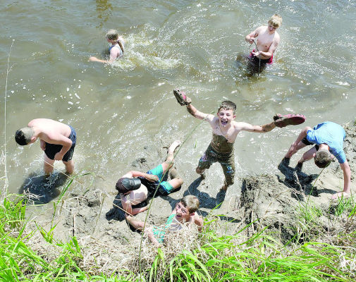 SWIMMING IN the Beaver Creek was the final activity of the summer enrichment program for these sixth and seventh graders.
