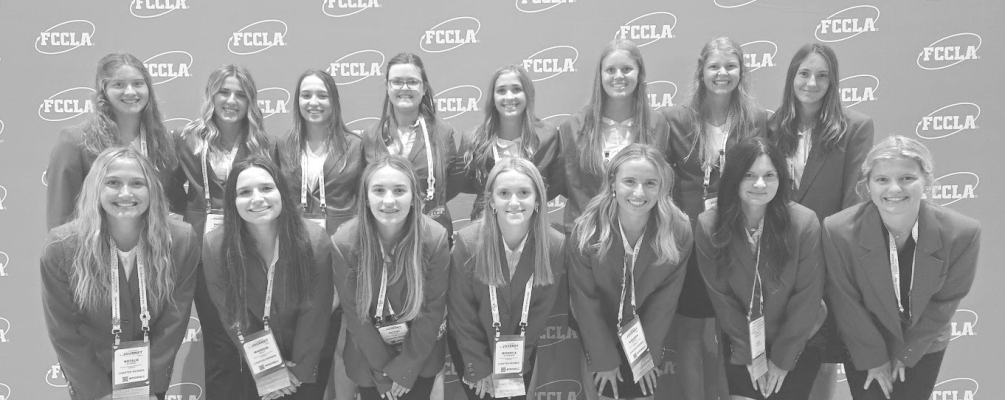 Front Row (Left to Right): Natalie Schrad, Maddie Reilly, Payton Becker, Mishayla Slaymaker, Miranda McGill, Mazie Beister, Taryn Stephens; and Back Row (Left to Right): Cassidy Maricle, Marisa Malander, Briana Johnson, Audra Groth, Myah Rankin, Bethany Priester, Melany Preister, Elissa Reynoldson.