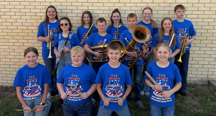 Musicians that traveled to the Metschke Memorial Honor Band in Neligh (named in the story.)