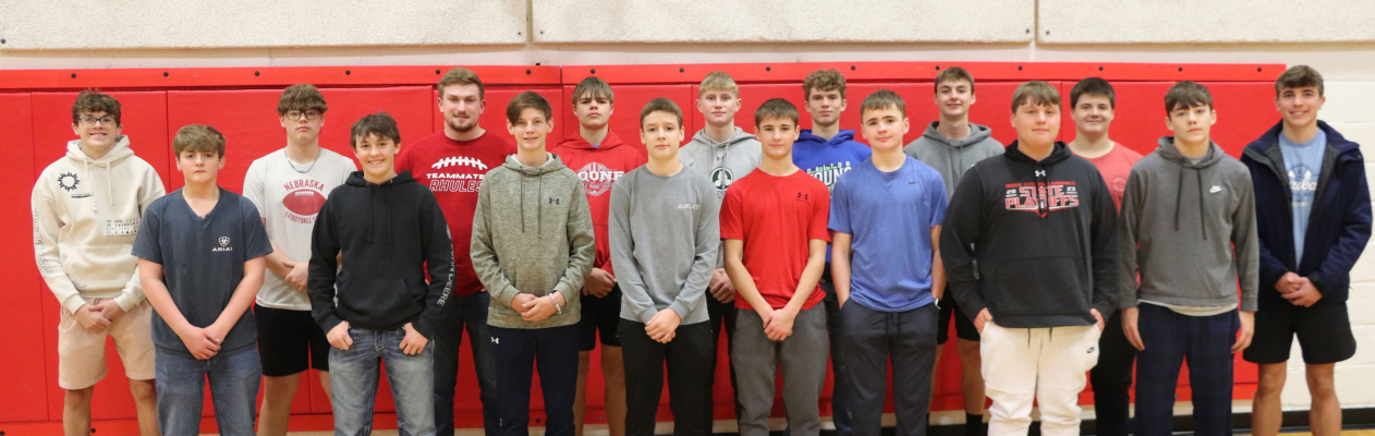 The 2025 Boone Central boys golf team, back row (l to r): Keaton Buhlman, Preston Trollope, Hadley Gulbrandson, Jace Rasmussen, Riley Nelson, Dayton Choat, Collin Spangler, Camden Redler, Jacob Miller; front row (l to r): Ian Litz, Cooper Holan, Reed Reinhart, Chance Trollope, Preston Hooker, Kaleb Wright, Dalton Rolf, Noah Dorie. Not Pictured: Dalton Young