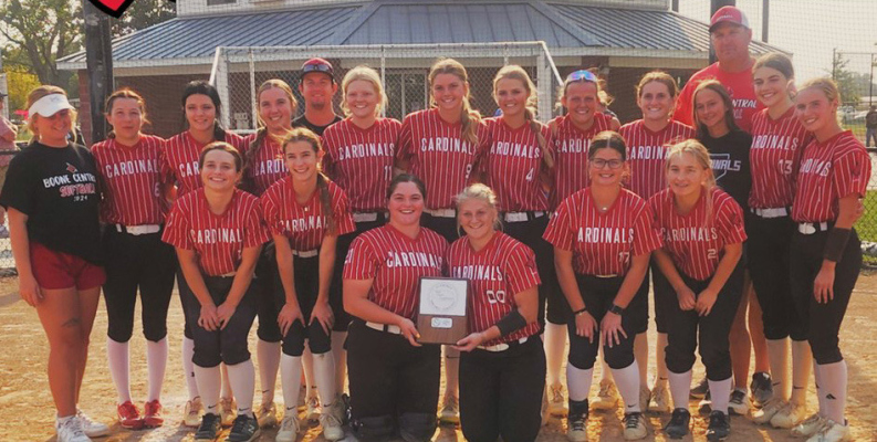 The Boone Central Lady Cardinals took second-place at the Conference Tournament in Wayne last weekend. Photo from BC School social media.