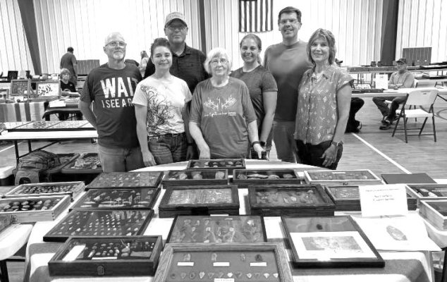 Left: Jan Cruise (center) with her family during the 2026 Ron Cruise Memorial Artifact Show during St. Edward Beaver Valley Days.