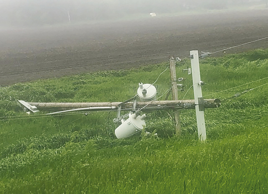 Power outage east of town