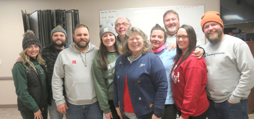 Those taking part were Tyson and Kaitlin Lodge, Nate and Jen Thieman, Jesse and Brook Rutterbush, Charlie and Kayla Streich and Jim and Jennifer Leifeld. Not pictured Helen Baumgartner