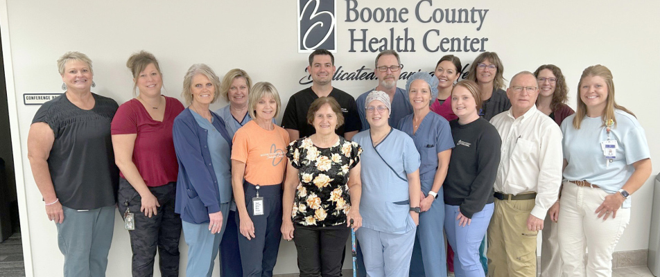 Lori Beeson with the Boone County Health Center team.