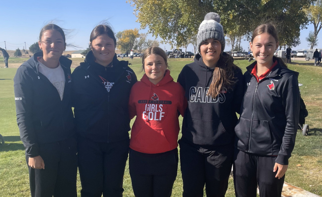(L to R) Ashlynn Naber, Katie Lueken, Brooklyn Krohn, Molly Harris, Sydney Spangler