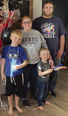 FREY FAMILY of Central City includes, l.-r., Alaric, Kaylee, Jensen and Calvin.