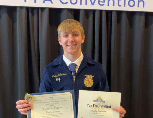 Cody Andreasen - Individual Champion in Employment Skills and Poultry Evaluation