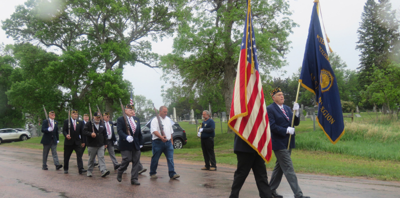 The Petersburg American Legion Post #223 saluted veterans at the Petersburg Cemetery