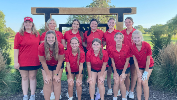 Back Row (L to R): Lacie Miller, Carley Beckwith, Molly Harris, Katie Lueken, Sydney Spangler, Ashlynn Naber; Front Row (L to R): Katelyn Krohn, Kailyn Choat, Brooklyn Krohn, Maddie Kuta, Ella Gompert