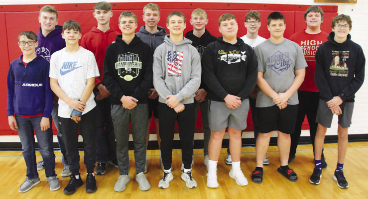 Boone Central 2024 Boys Golf - (front, from left) Cooper Holand, Noah Dorie, Jace Rasmussen, Gavin Mauch, Dalton Rolf, Camden Redler and Keaton Buhlmann; (back, from left) Hadley Gulbrandson, Jacob Smith, Dalton Young, Riley Nelson, Preston Trollope and Riley Lordemann.